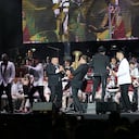 Músicos del Grupo Niche y la Orquesta Sinfónica Nacional de Colombia, dieron un espectáculo de alto nivel musical.