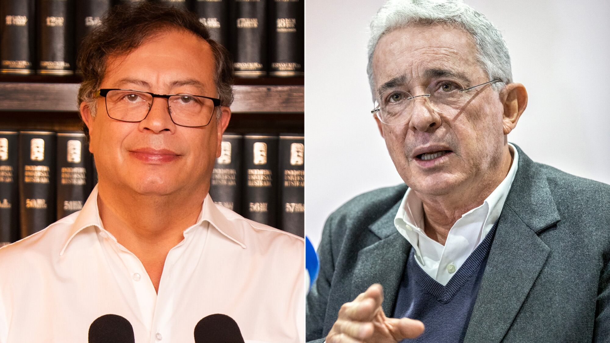 Presidente Gustavo Petro y Expresidente Álvaro Uribe