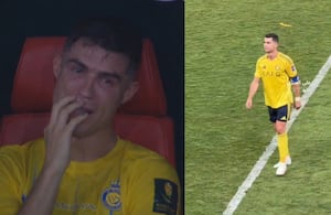 Cristiano Ronaldo tras perder la final de la Champions League.