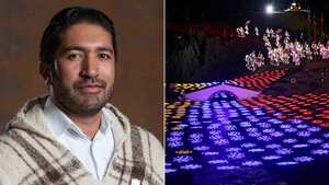 Cesar Pachon y el alumbrado de navidad