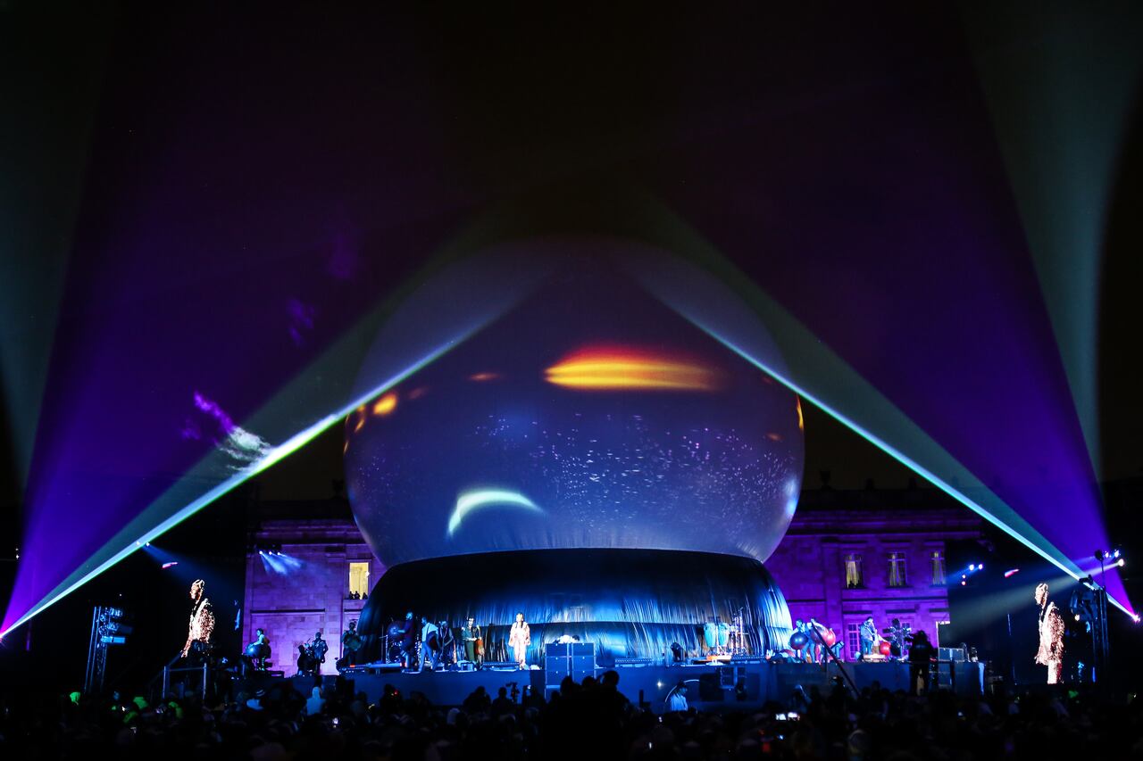 Show de luces en la Plaza de Bolívar