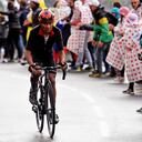 Nairo Quintana del Arkea Samsic en el ascenso final a Tignes
