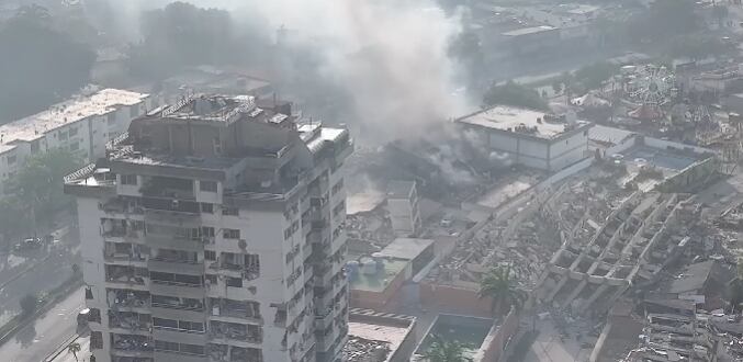 La destrucción en la zona de La Guaira fue captada en imágenes aéreas.