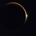 Solar eclipse, astronomical phenomenon. On motives of full sun eclipse. Natural phenomenon. The planet covering the Sun. Template for your cover, poster, packaging for perfumes and cards.