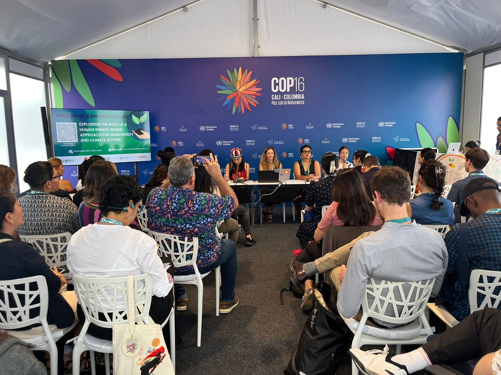 Durante la segunda jornada de la COP16 las mujeres fueron protagonistas, a través de distintas actividades académicas.