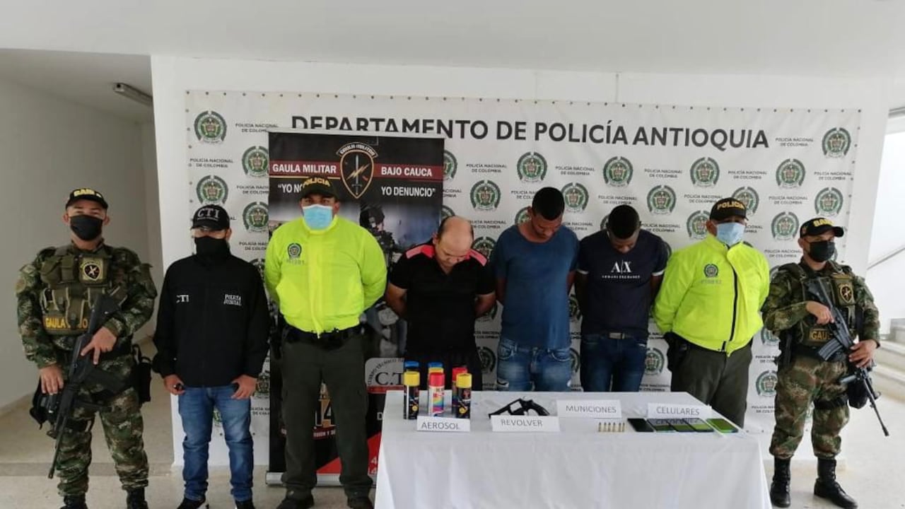 Captura de presuntos integrantes del Clan del Golfo en Antioquia.