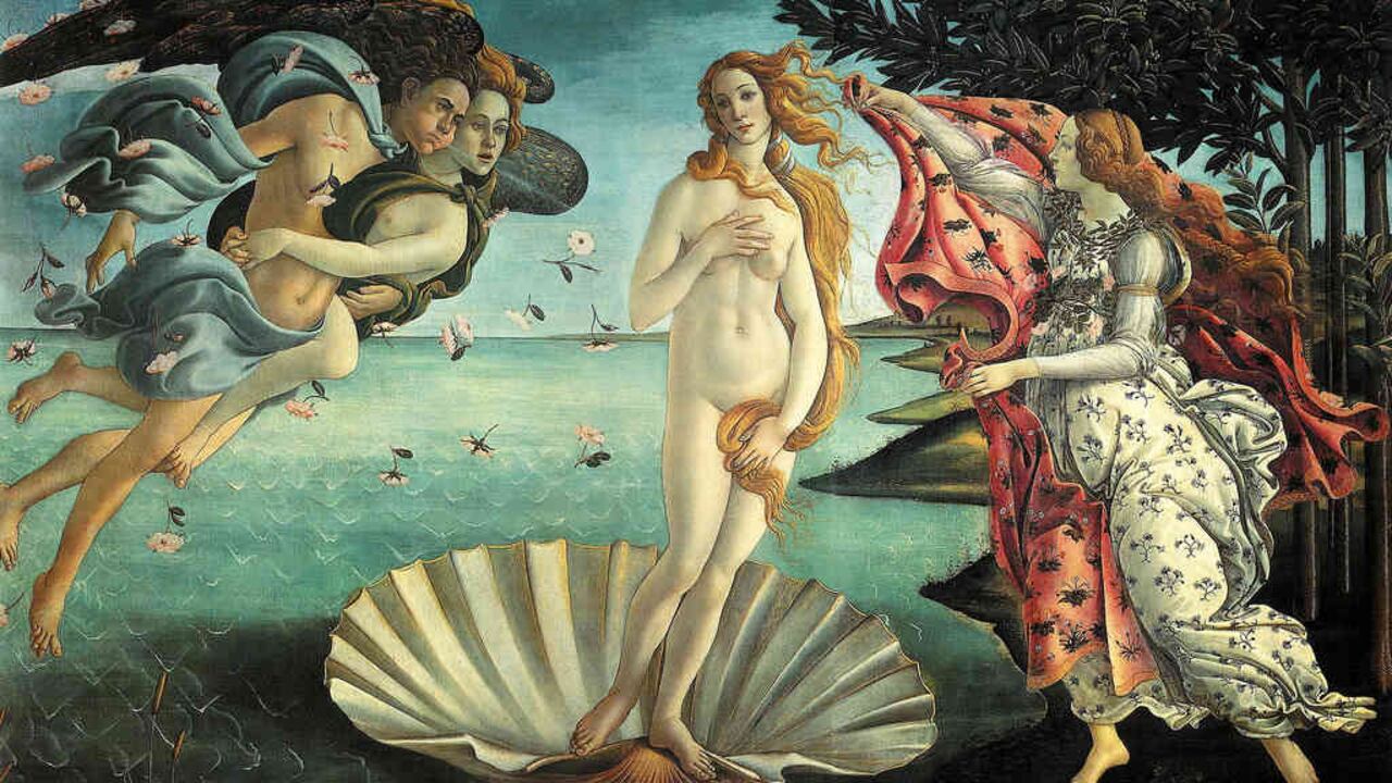 'El nacimiento de Venus' de Sandro Botticelli (1445–1510).
