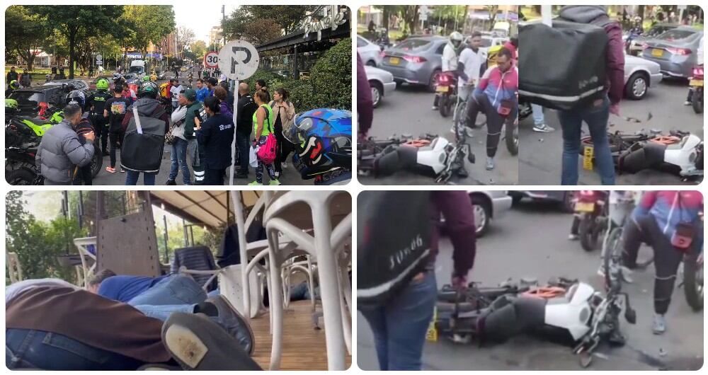 Imágenes del Atentado en La 93, norte de Bogotá.