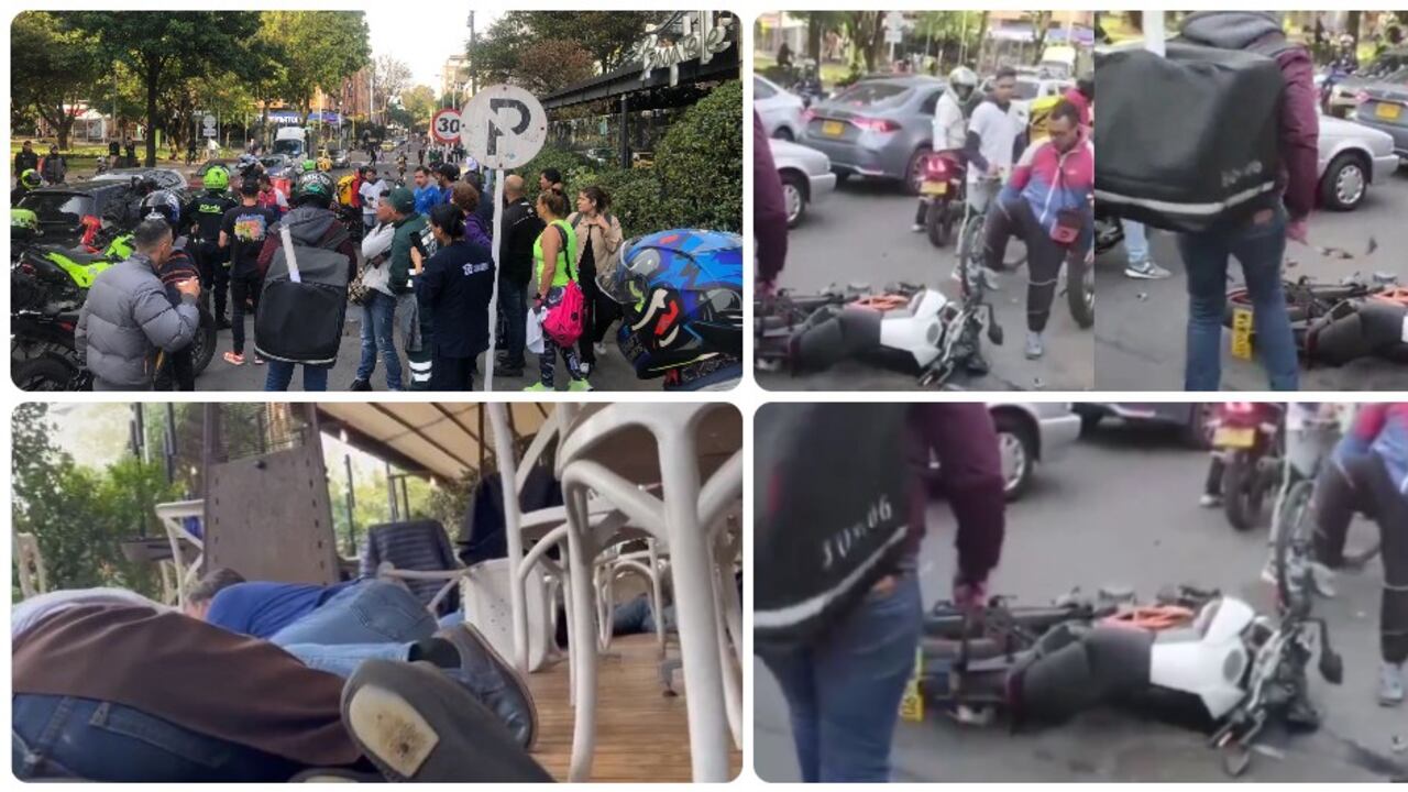 Imágenes del Atentado en La 93, norte de Bogotá.