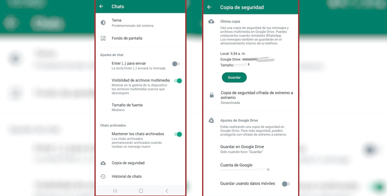 WhatsApp tiene una función para crear copias de seguridad.