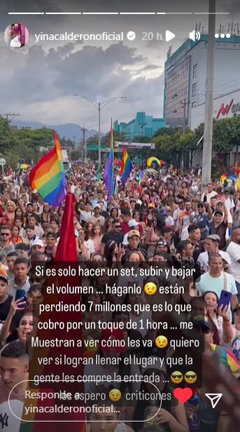 Foto: Instagram @yinacalderonoficial.