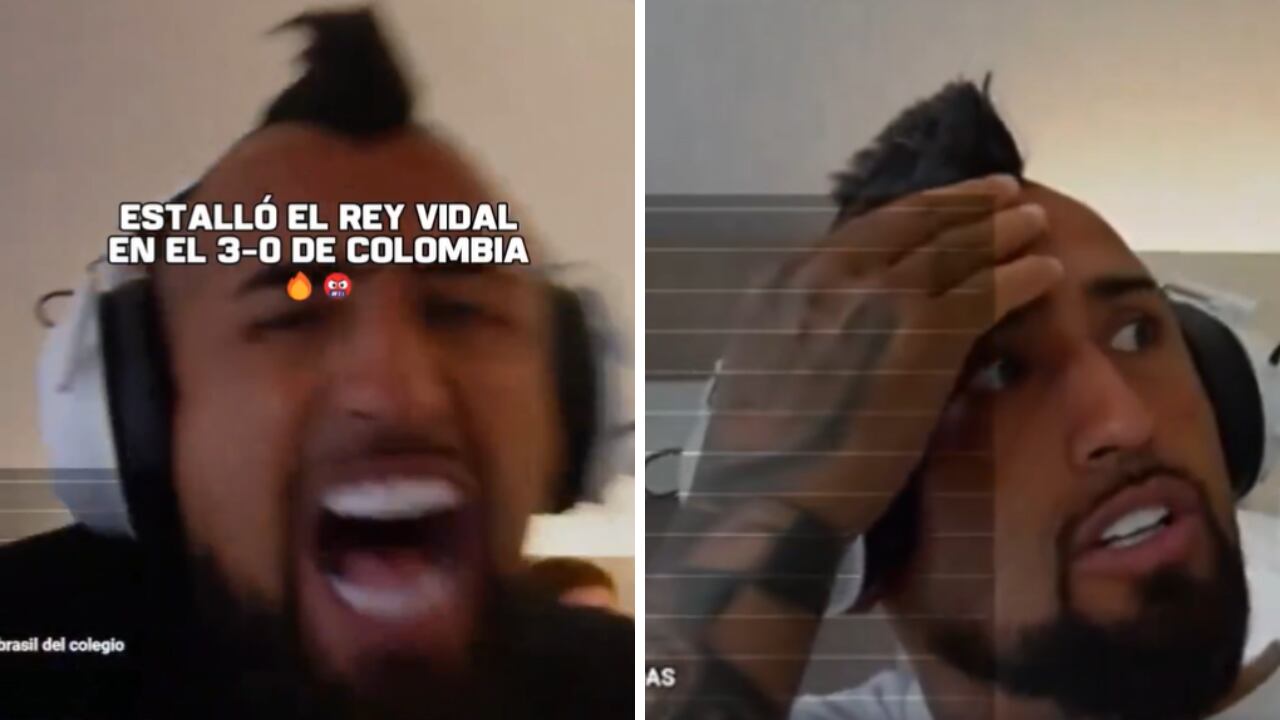 Arturo Vidal reaccionó en vivo al Colombia 4-0 Chile.
