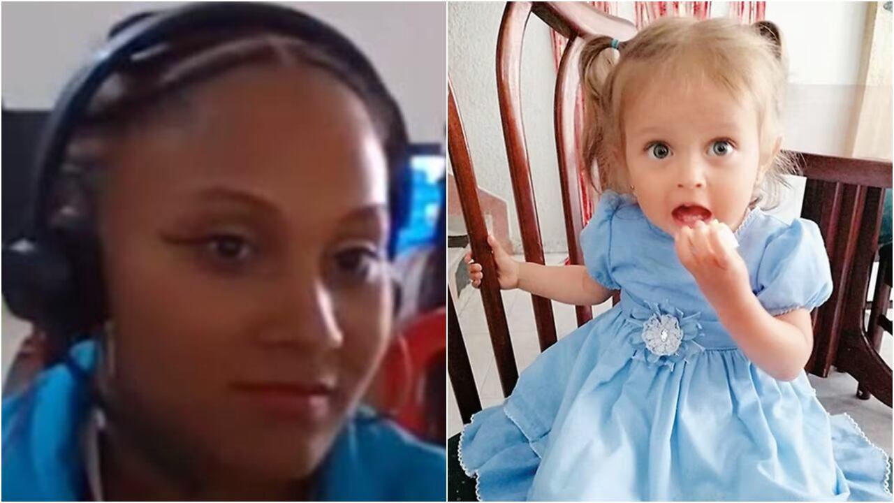 Carolina Galván, madre de Sara Sofía, riendo y rezando en medio de la audiencia condenatoria en febrero de 2024.