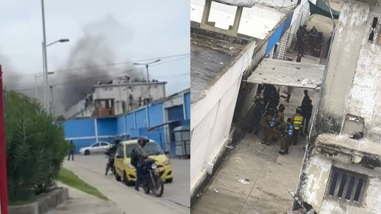 Motín e incendio en la penitenciaria El Bosque, de Barranquilla.