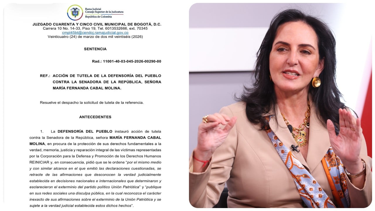 María Fernanda Cabal y la decisión judicial en su contra.