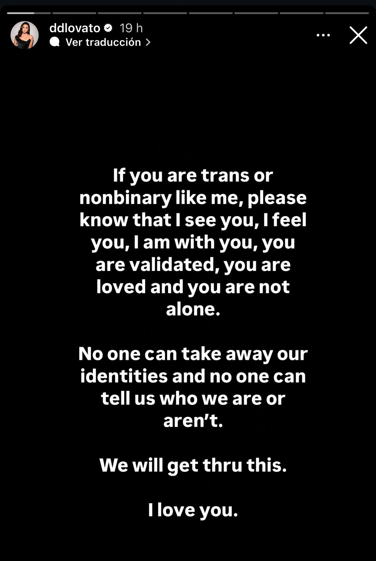 Lovato se despacha contra Donald Trump