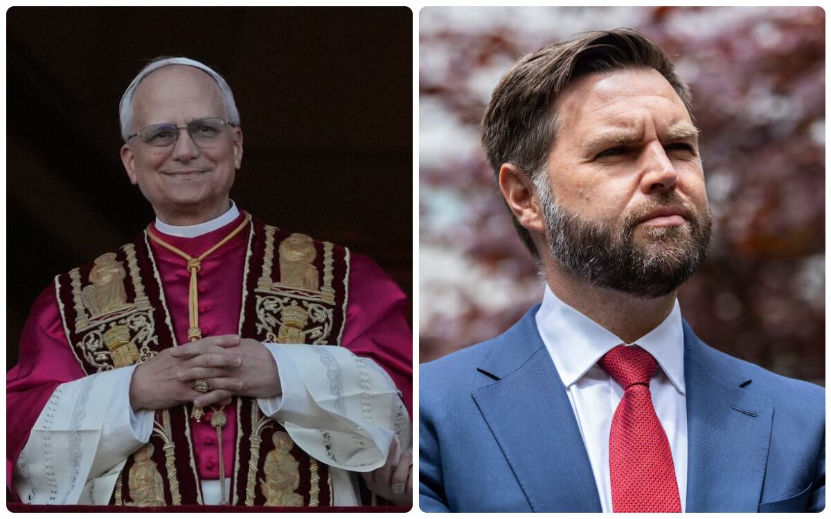 El papa León XIV y JD Vance, vicepresidente de Estados Unidos.