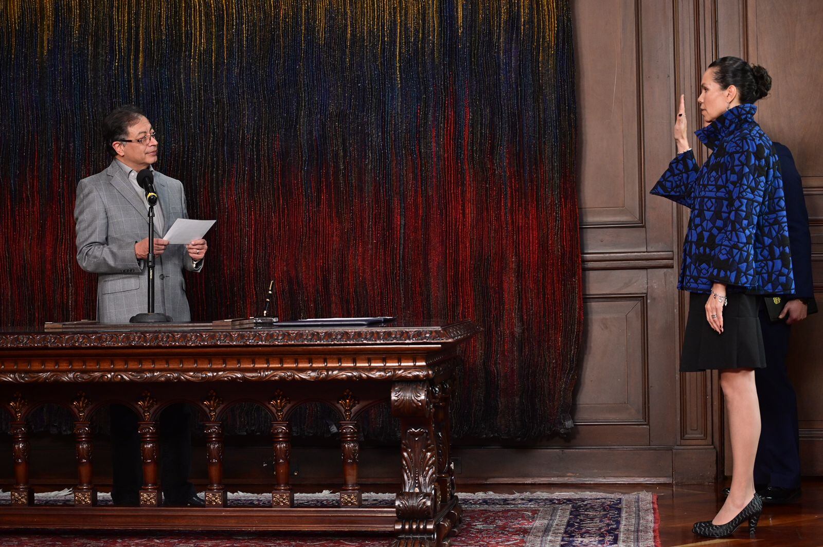 El presidente Gustavo Petro posesionó a Astrid Bibiana Rodríguez Cortés como la nueva ministra del Deporte el 11 de abril de 2023