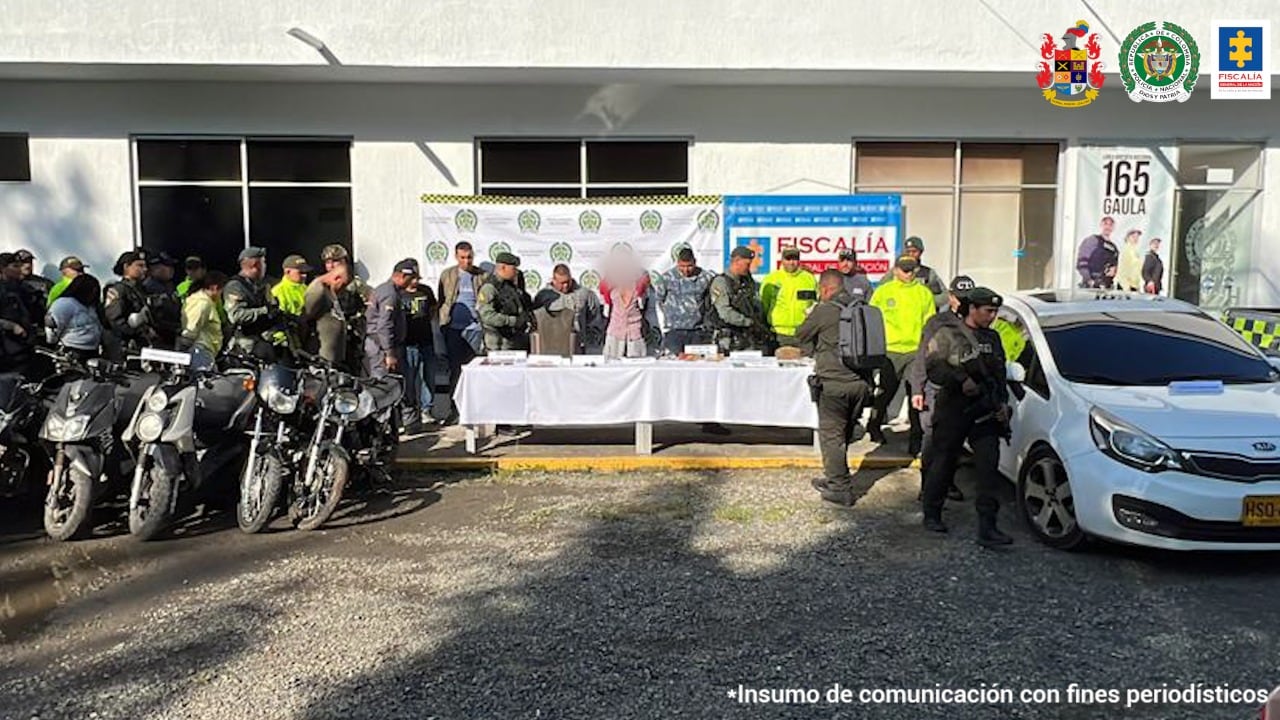 Trece integrantes de la banda criminal fueron capturados.