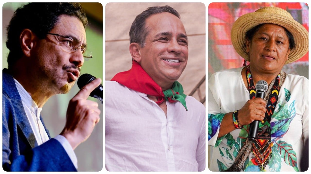 Iván Cepeda, Alexander López y Aida Quilcué.
