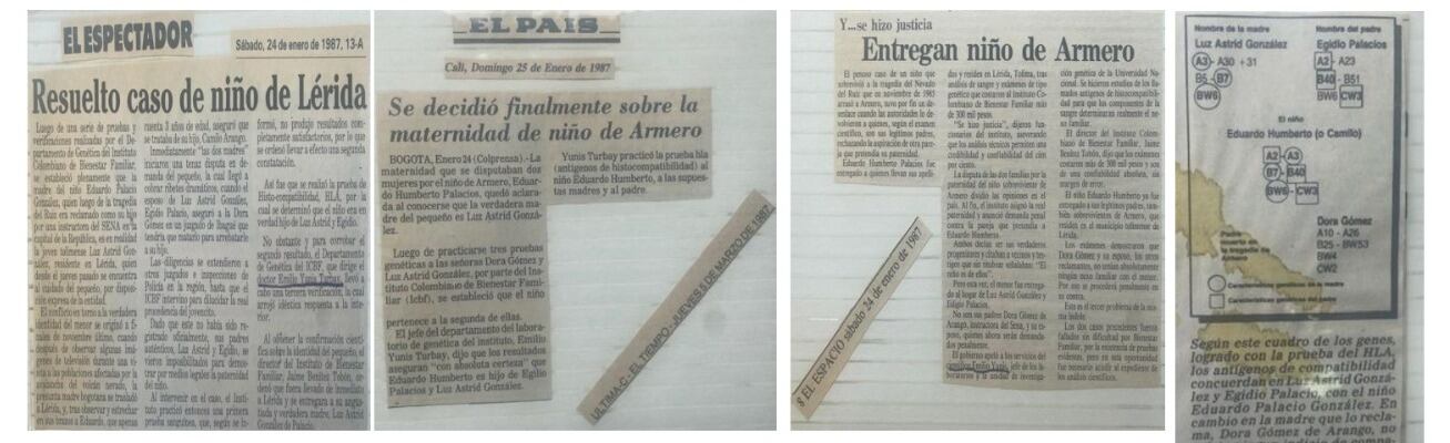 Casos de familias de Armero