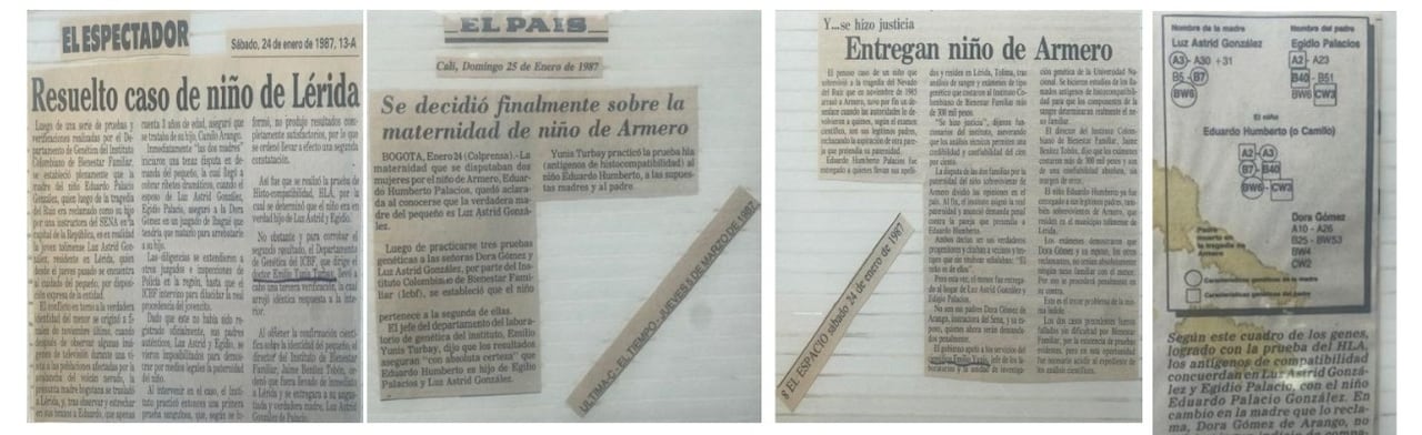 Casos de familias de Armero