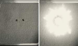 Así se ven los impactos de prueba que hace la Nasa en una de sus instalaciones ubicada en el estado de Nuevo México