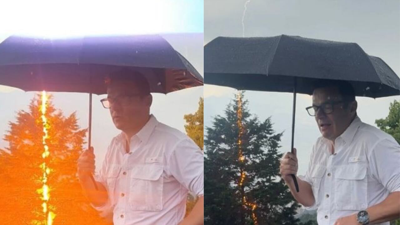 Juan Diego Alvira reveló que por poco lo alcanza un rayo en Medellín