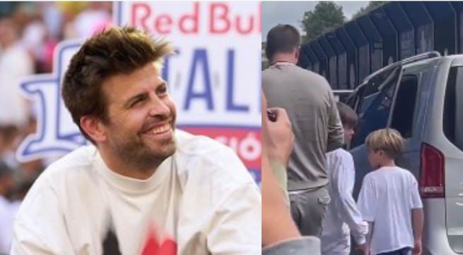 Piqué estuvo con sus hijos en Londres