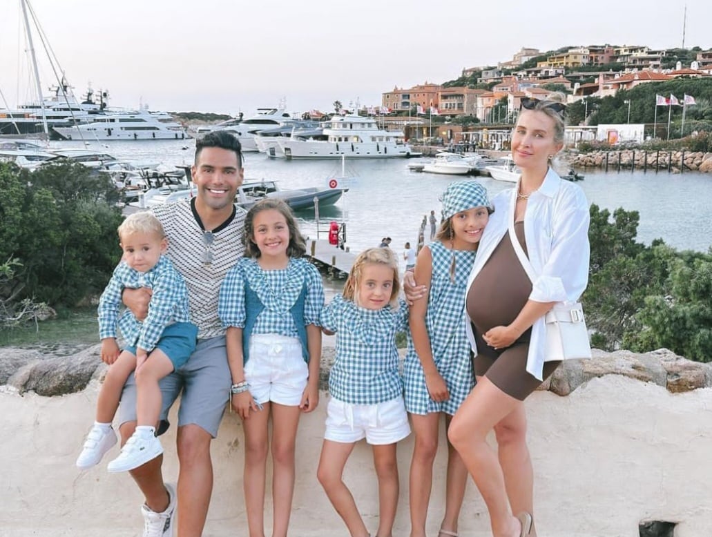 Falcao junto a su familia de vacaciones