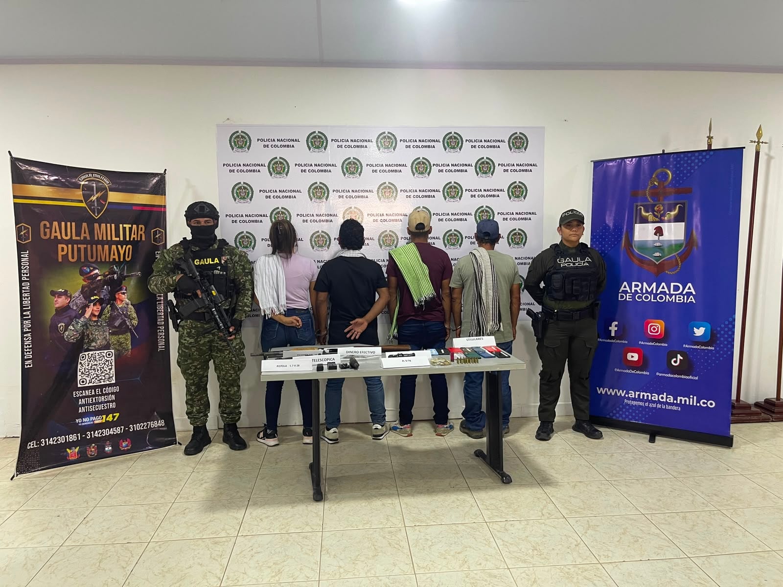 Capturados presuntos cabecillas de los Comandos de Frontera en el Putumayo.