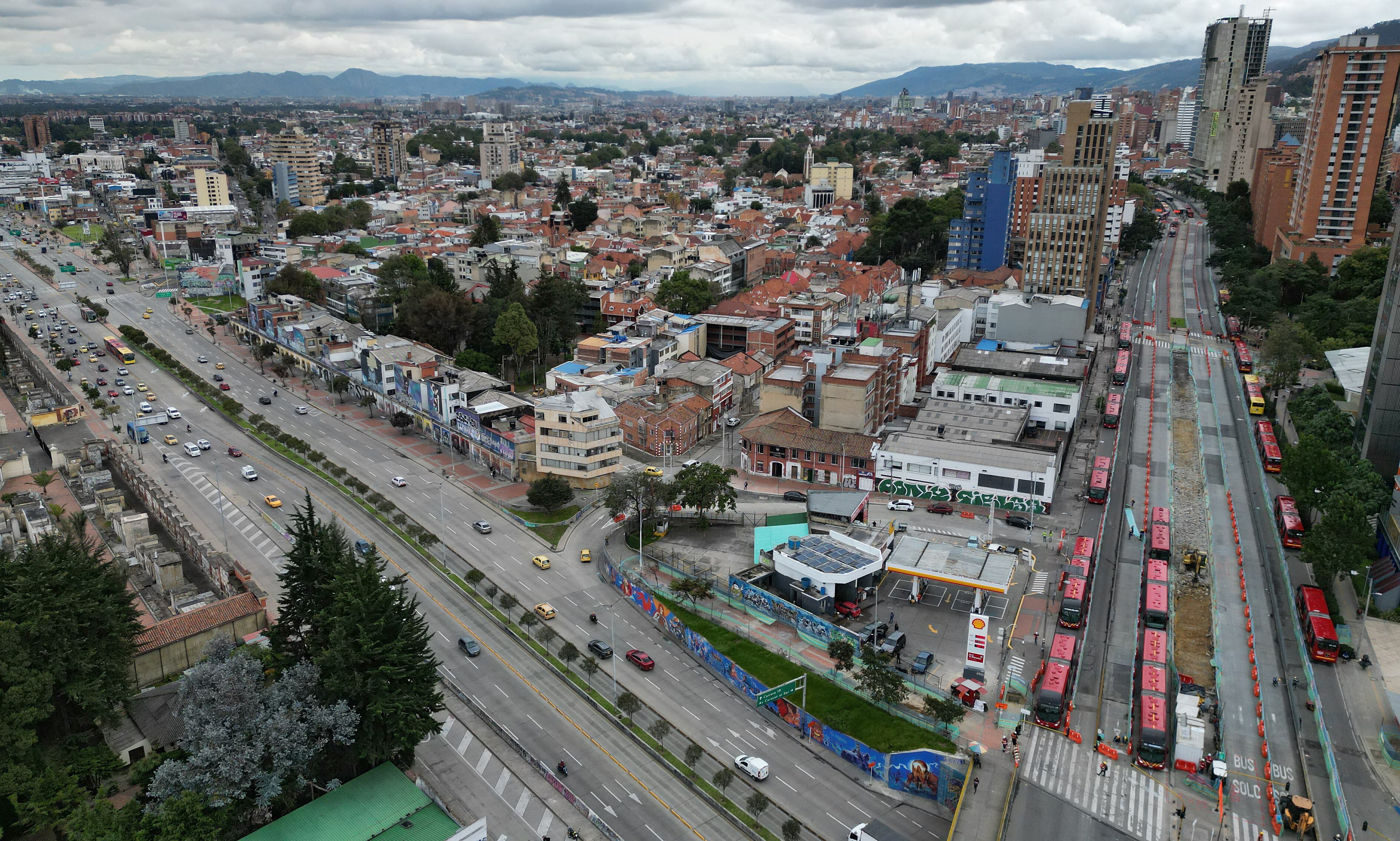 Obras  Metro de Bogotá avenida Caracas