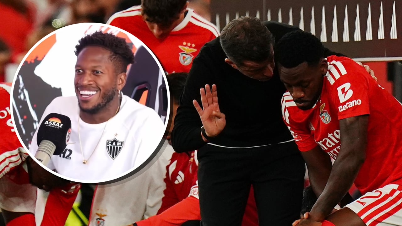 Marco Silva, entrenador del Benfica, defiende a Jhon Durán (der.) tras las declaraciones de Fred (izq.).