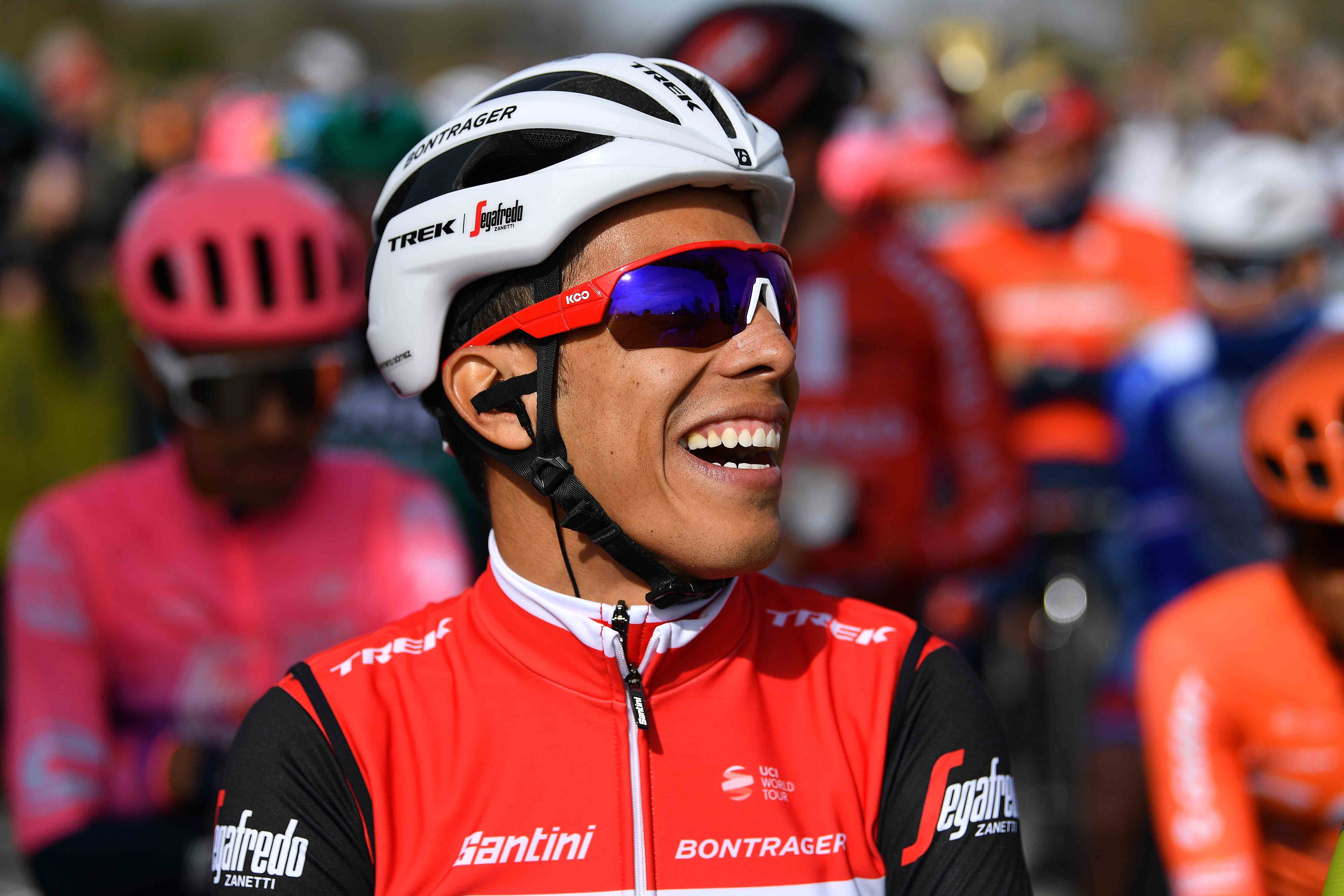 MOULINS, FRANCE - MARCH 12: Start / Jarlinson Pantano of Colombia and Team Trek-Segafredo / during the 77th Paris - Nice 2019, Stage 3 a 200km stage from Cepoy to Moulins-Yzeure / PN / @ParisNice / on March 12, 2019 in Moulins, France. (Photo by Justin Setterfield/Getty Images)