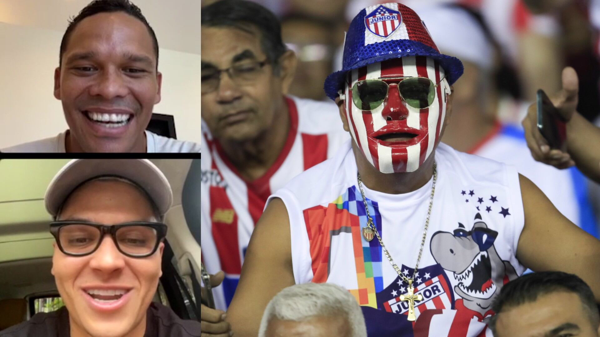 Juan Fernando Quintero y Carlos Bacca compartieron durante una rápida transmisión en vivo en Instagram