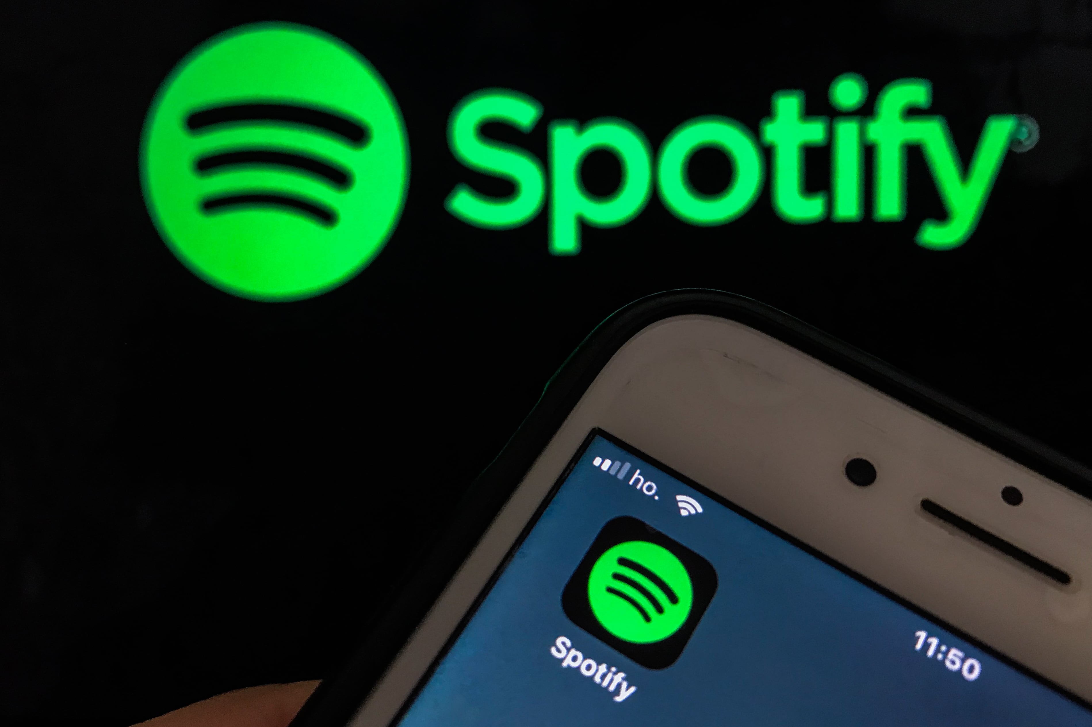 Spotify. (Photo illustration by Lorenzo Di Cola/NurPhoto via Getty Images)