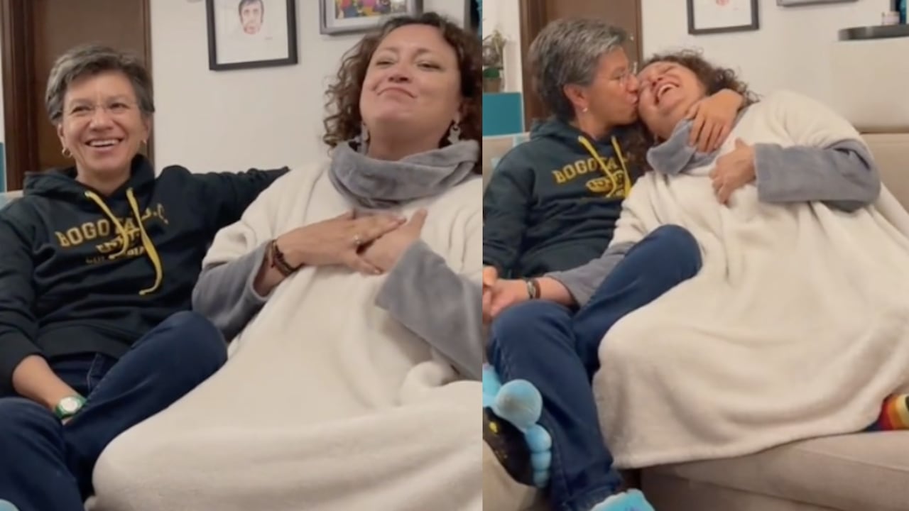 La alcaldesa Claudia López y la senadora Angélica Lozano.