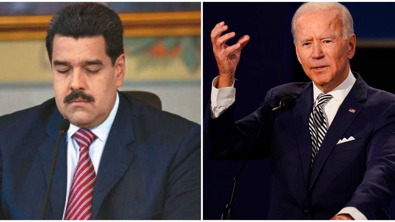 Nicolás Maduro, presidente de Venezuela, y Joe Biden, presidente de Estados Unidos