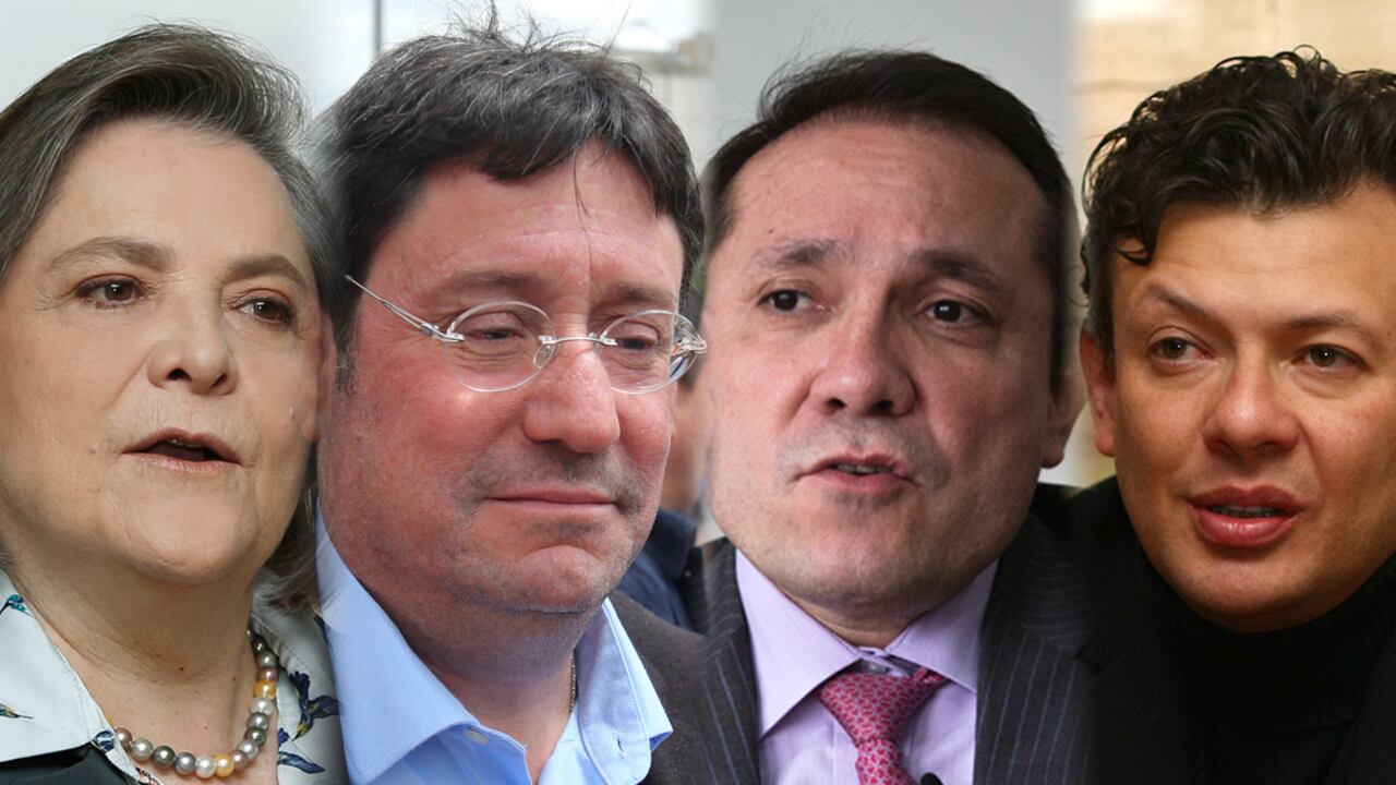 Candidatos a la alcaldía de Bogotá: Clara López, Francisco Santos, Antonio Sanguino y Hollman Morris.