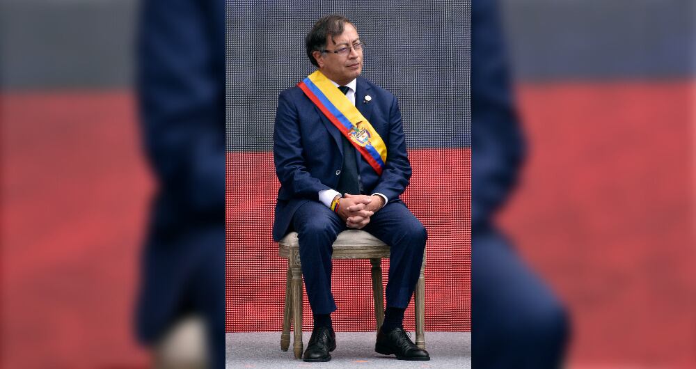 El presidente, Gustavo Petro, durante su posesión como mandatario de los colombianos, el 7 de agosto de 2022. Foto de Guillermo Legaria/Getty Images