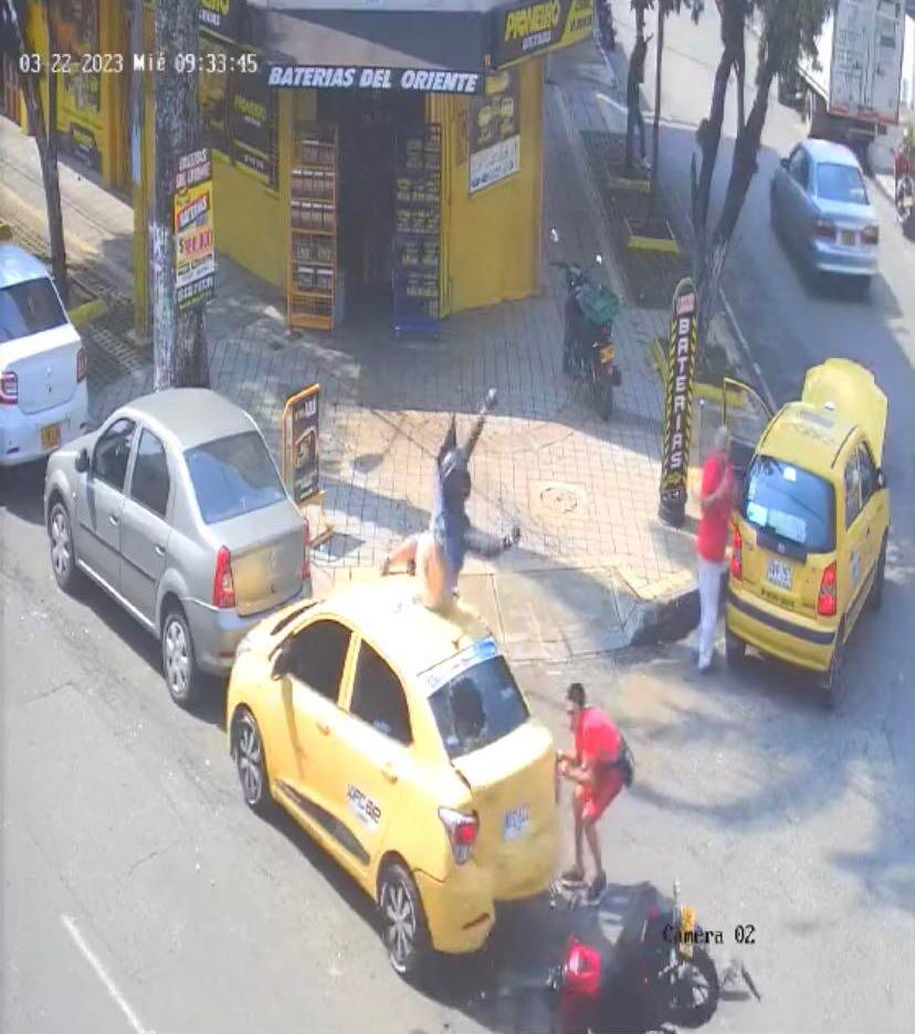 Este es el momento exacto del accidente.