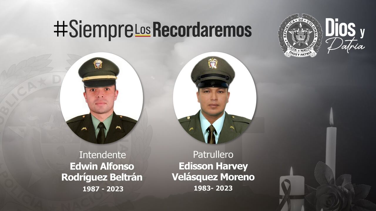 Los uniformados se desplazaban en una patrulla cuando fueron sorprendidos por la explosión.