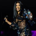 LONDON, ENGLAND - JULY 08: (Editorial Use Only) Cardi B performs on the main stage during Wireless Festival at Finsbury Park on July 08, 2022 in London, England. (Photo by Joseph Okpako/WireImage)