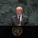 El presidente de Brasil, Luiz Inácio Lula da Silva, interviene en la Asamblea General de la ONU durante la Cumbre para el Futuro, el 22 de septiembre de 2024, en la sede de Naciones Unidas. (AP Foto/Frank Franklin II)