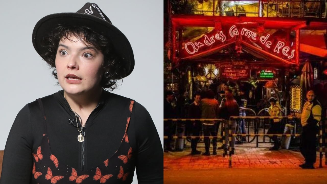 Laura Daniela Villamil y el restaurante Andrés Carne de Res, donde sufrió el accidente.