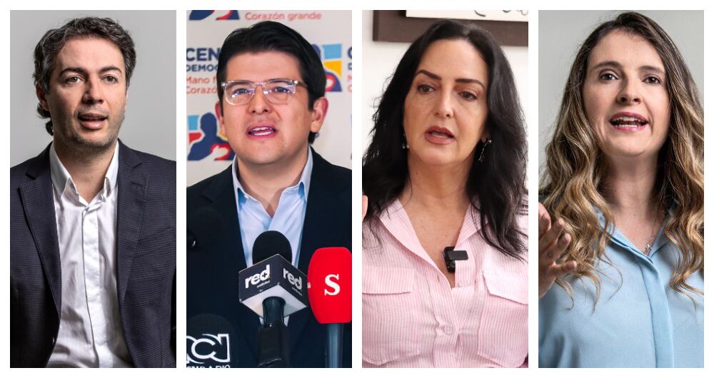 Daniel Quintero, Miguel Uribe Turbay, María Fernanda Cabal y Paloma Valencia.