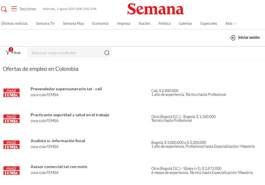 Estos son los empleos que lanzó Coca Cola