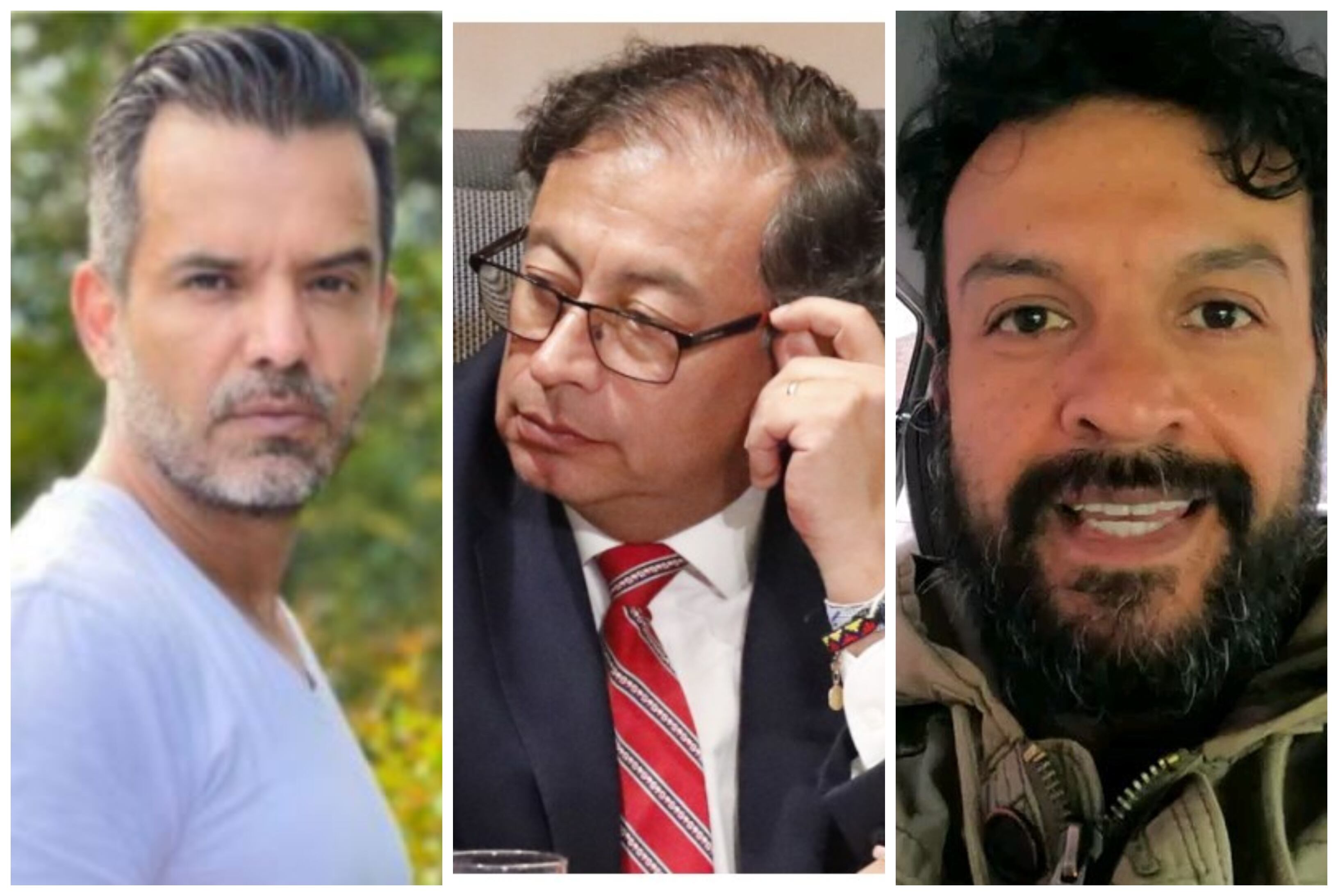 Jorge Cárdenas, el presidente Gustavo Petro y Julián Román.