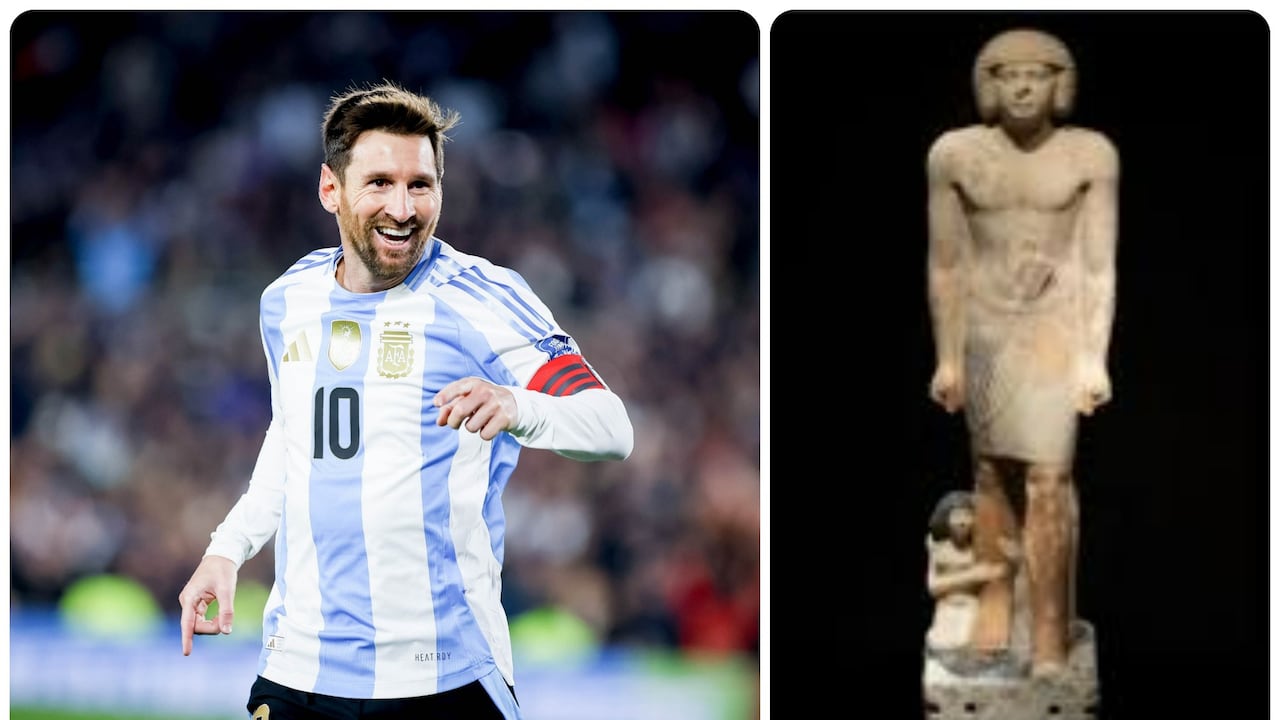 Estos son los parecidos de Messi con una estatua del Antiguo Egipto.