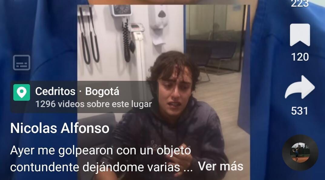 El joven golpeado asegura no ser víctima de robo
